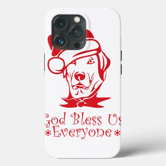 Labrador rekhondehond met Santa Claus pet Case-Mate iPhone Case (Achterkant)