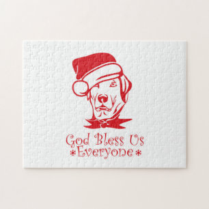 Labrador rekhondehond met Santa Claus pet Legpuzzel