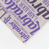 labrador rekijver silhouet en woordkunstpatroon fleece deken (Hoek)