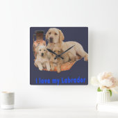 labrador reklokken vierkante klok (Huis)