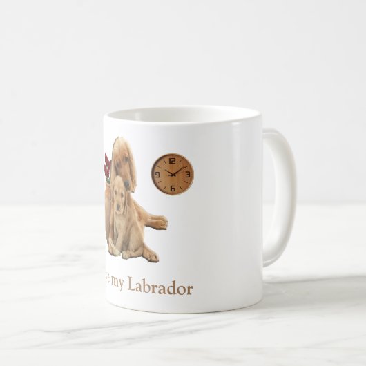 Labrador rekmok koffie koffiemok (Voorkant rechts)