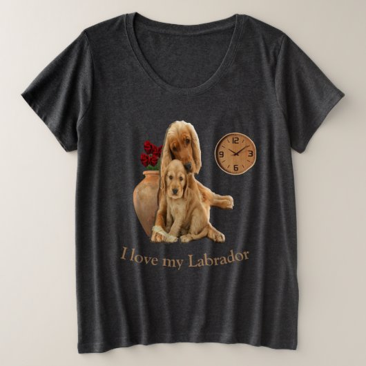 labrador rekner grote maat t-shirt (Design voorkant)