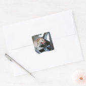 labrador rekner vierkante sticker (Envelop)