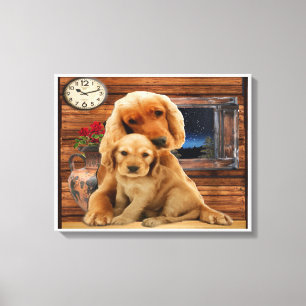 labrador rekwalsdoek, omwikkeld in een labrador canvas afdruk