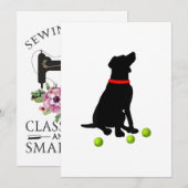 labrador rekwalvishond met geel lab tennisbal bedankkaart (Voorkant / Achterkant)