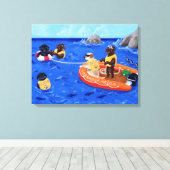 Labrador Rescue Team Canvas Afdruk (Insitu (Houten vloer))