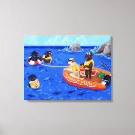 Labrador Rescue Team Canvas Afdruk