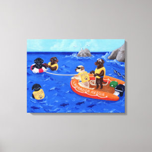 Labrador Rescue Team Canvas Afdruk