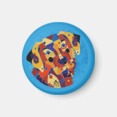 Labrador Retreiver op een Magnet (Voorkant)