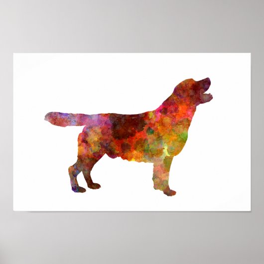 Labrador retriever 01 in watercolor 2 poster (Voorkant)