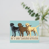 Labrador Retriever 3 kleuren Briefkaart (Staand voorkant)