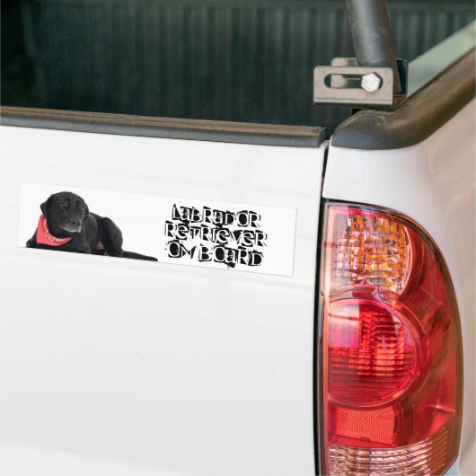 Labrador Retriever aan boord Bumpersticker (Op Truck)