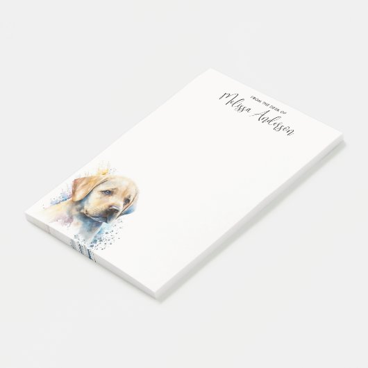 Labrador Retriever Aangepaste Hondenliefhebber Pup Post-it® Notes (Schuin)