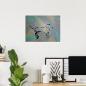 Labrador Retriever Abstract Poster (Thuiskantoor)