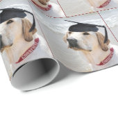 Labrador Retriever Afgestudeerd Met Hoed Cadeaupapier (Rol Hoek)