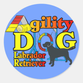 Labrador Retriever Agility Shirten Gifts Ronde Sticker
