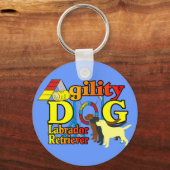 Labrador Retriever Agility Sleutelhanger (Voorkant)