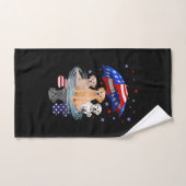 Labrador Retriever American Flag Shadow Handdoek (Handdoek)