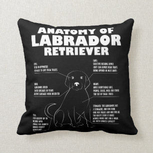 Labrador Retriever Anatomy Funny Dog Eigenaar Gift Kussen