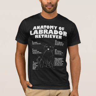 Labrador Retriever Anatomy Funny Dog Eigenaar Gift T-shirt