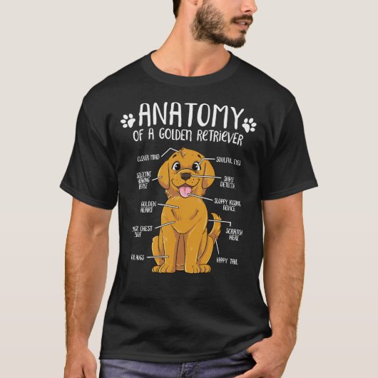 Labrador Retriever Anatomy Lab Hond T-shirt (Voorkant)
