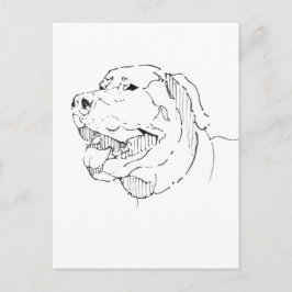 Labrador Retriever Ansichtkaart – Met de hand gete Briefkaart