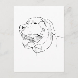 Labrador Retriever Ansichtkaart – Met de hand gete Briefkaart