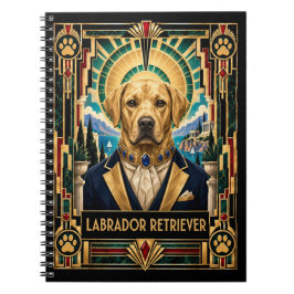 Labrador Retriever, Art Deco-hond Notitieboek