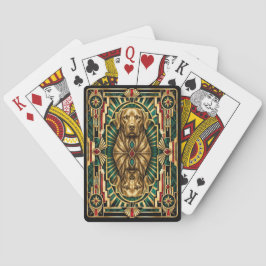 Labrador Retriever, Art Deco-hond Pokerkaarten
