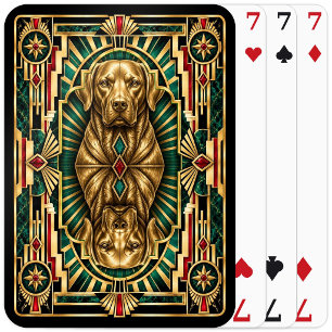 Labrador Retriever, Art Deco-hond Pokerkaarten