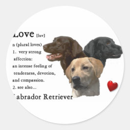 Labrador Retriever Art Gifts Ronde Sticker