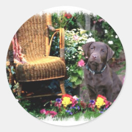 Labrador Retriever Art Gifts Ronde Sticker