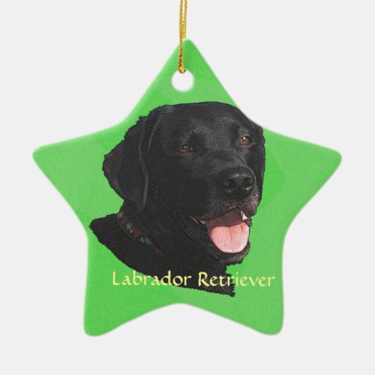 Labrador Retriever Art Keramisch Ornament (Voorkant)