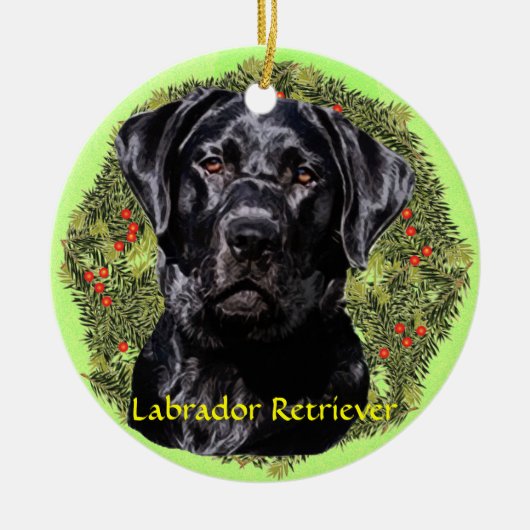 Labrador Retriever Art Keramisch Ornament (Voorkant)