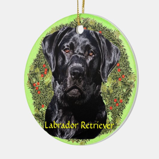 Labrador Retriever Art Keramisch Ornament (Links)