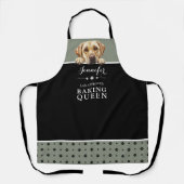 Labrador Retriever Bakken Queen Sage Green Custom Schort (Voorkant)