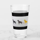 Labrador Retriever Beer Glass Glas (Achterkant)