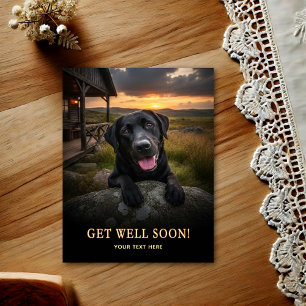 Labrador Retriever Beterschap Ansichtkaart  Briefkaart