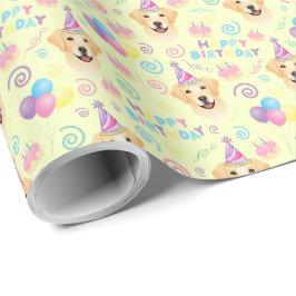 Labrador Retriever Birthday Gift Wrapping Paper Cadeaupapier