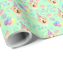 Labrador Retriever Birthday Gift Wrapping Paper Cadeaupapier