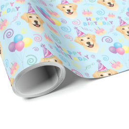 Labrador Retriever Birthday Gift Wrapping Paper Cadeaupapier