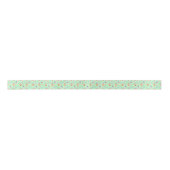 Labrador Retriever Birthday Satin Ribbon in Green Satijnen Lint (Voorkant)