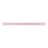 Labrador Retriever Birthday Satin Ribbon in Pink Satijnen Lint (Voorkant)