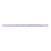 Labrador Retriever Birthday Satin Ribbon in Purple Satijnen Lint (Voorkant)