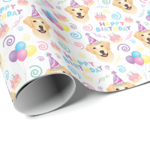 Labrador Retriever Birthday Wrapping Paper Cadeaupapier