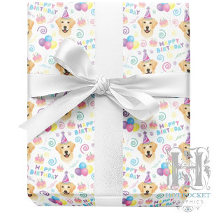 Labrador Retriever Birthday Wrapping Paper Cadeaupapier