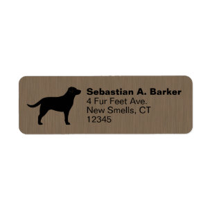 Labrador Retriever Black Lab Dog Return-adres Etiket