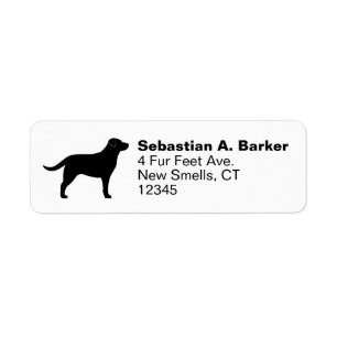 Labrador Retriever Black Lab Dog Return-adres Etiket