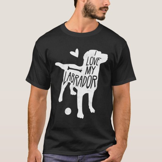 Labrador Retriever Black Lab Fetch T-shirt (Voorkant)