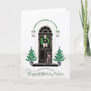 Labrador Retriever Black Lab Holiday Greeting Card Feestdagen Kaart